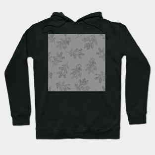 Oak Leaves Channeling Pinecones Soft Grey Hoodie